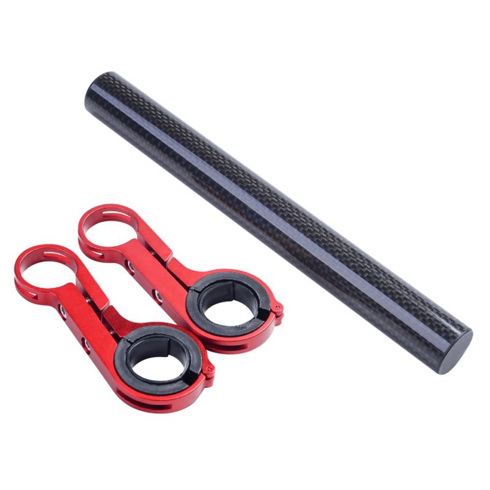 Carbon Fiber Bike Handlebar Extender - Aluminum Alloy Clamp for Bicycle Speedometer & Headlight Mount | Perfect for Cycling, Commuting & Night Riding Accessories