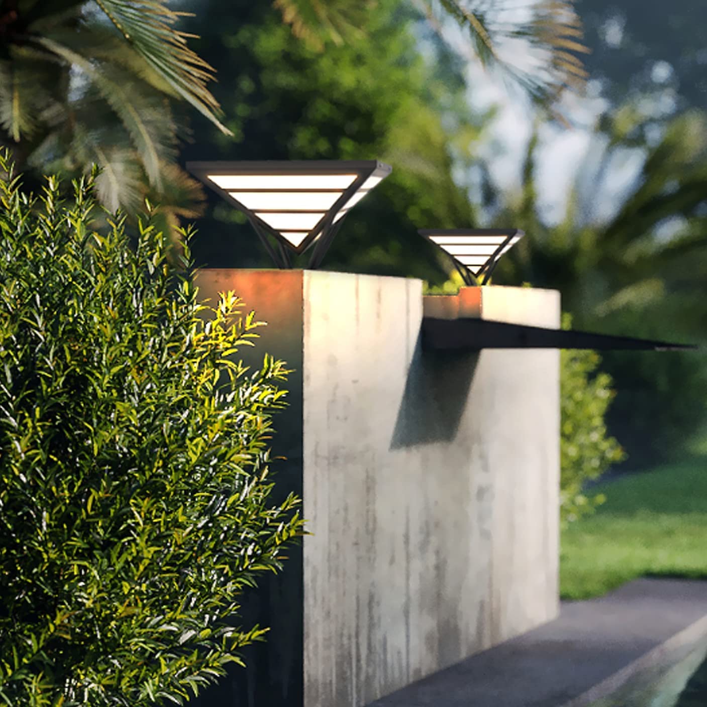 Modern Solar Deck Post Lights - IP65 Waterproof Aluminum LED Fence Lamp for Outdoor Garden, Lawn & Landscape Lighting | Perfect for Patio, Villa Entryway, Street & Column Decor