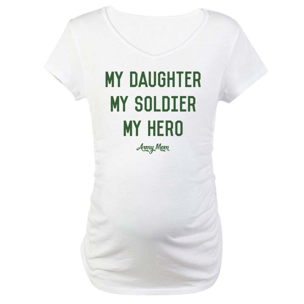 U.S. Army My Daughter My Soldier Maternity T-Shirt - Comfortable Cotton Pregnancy Tee for Military Moms - Perfect for Army Baby Showers & Military Family Events
