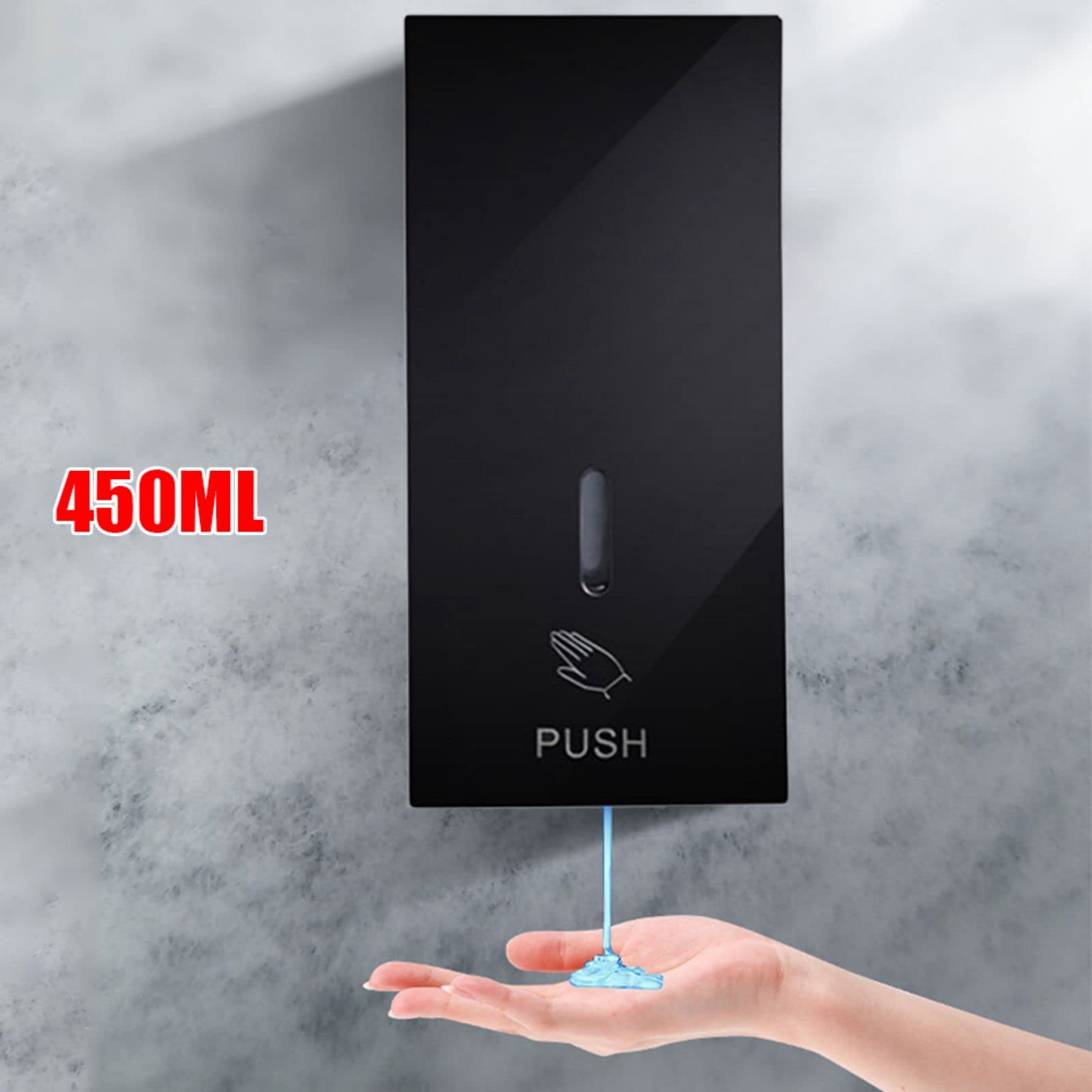 DNYSYSJ 450ML Wall Mounted Black Manual Soap Dispenser - Hand & Shower Liquid Dispenser for Kitchen, Bathroom | Ideal for Shampoo, G-el & Soap Storage in Home & Commercial Use