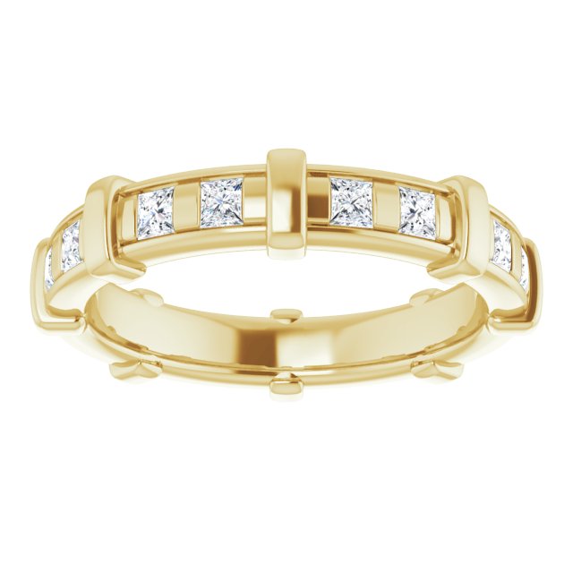 0.96 Carat Princess Cut Diamond Eternity Band Ring for Women - Perfect for Weddings, Anniversaries & Special Occasions