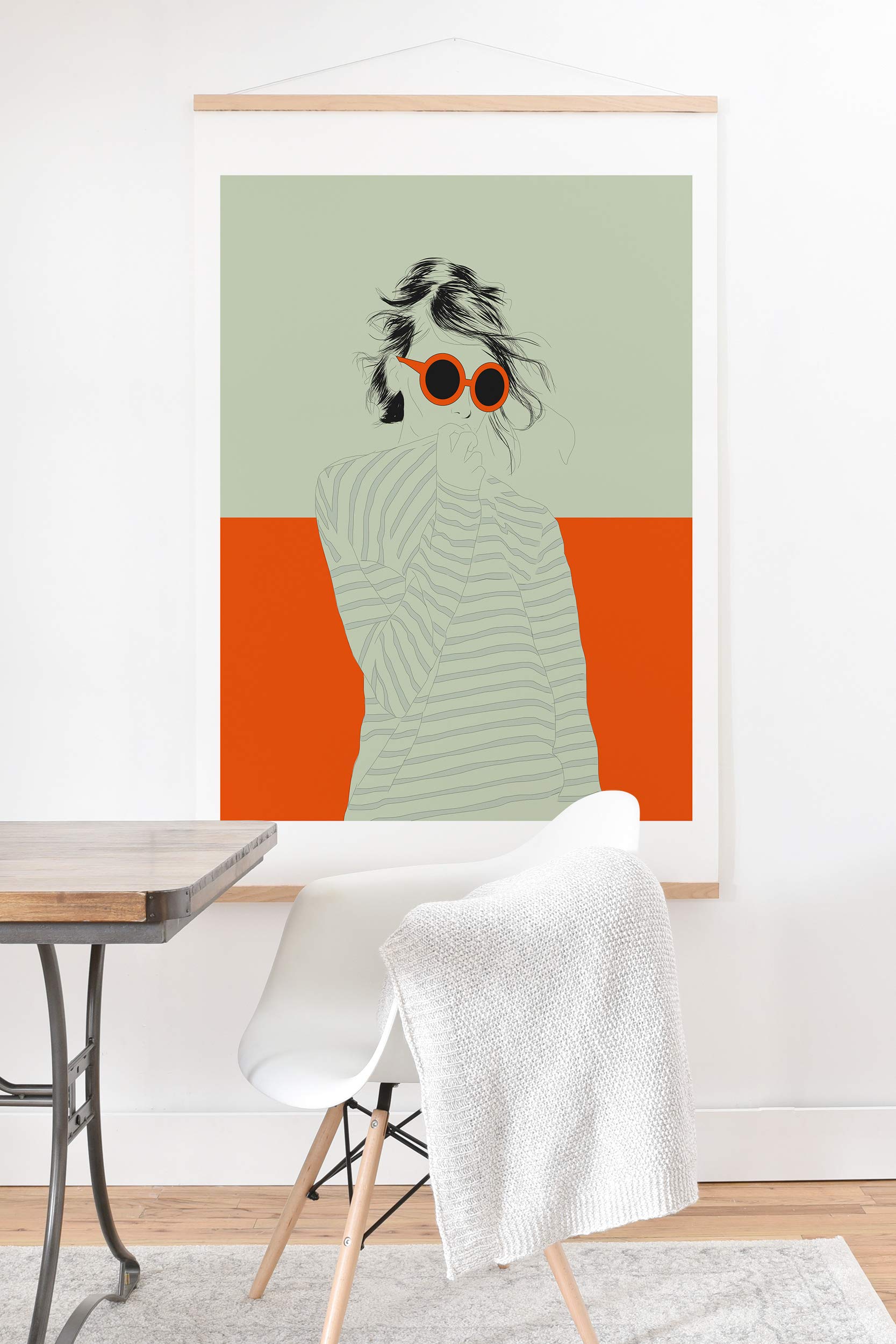 The Red Wolf Woman Color 10 Art Print & Hanger - 30