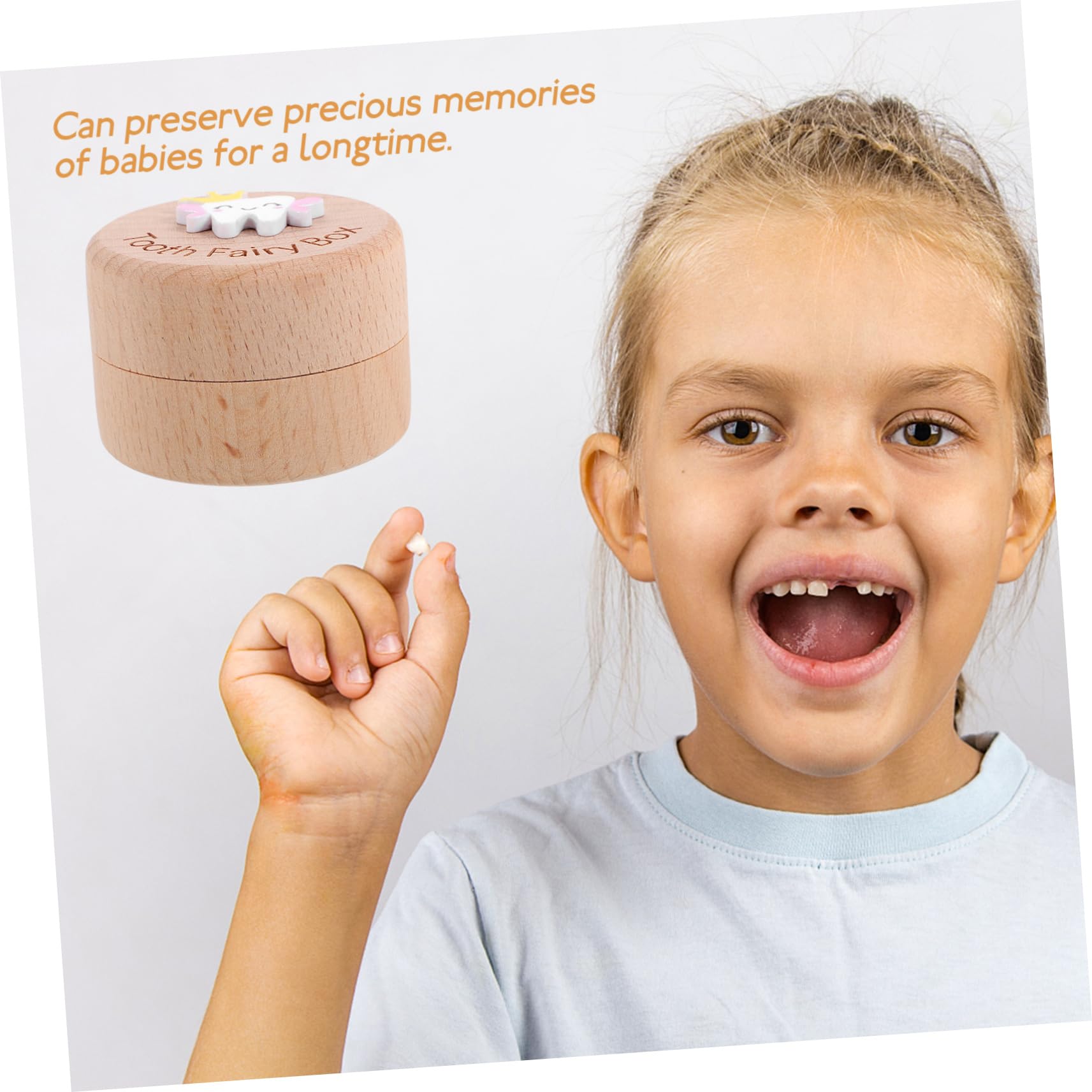 VOSAREA Wooden Tooth Box for Kids - Children's Tooth Holder & Baby Teeth Storage Organizer - Perfect for Tooth Fairy Gifts, First Lost Tooth Keepsake, and Memory Preservation