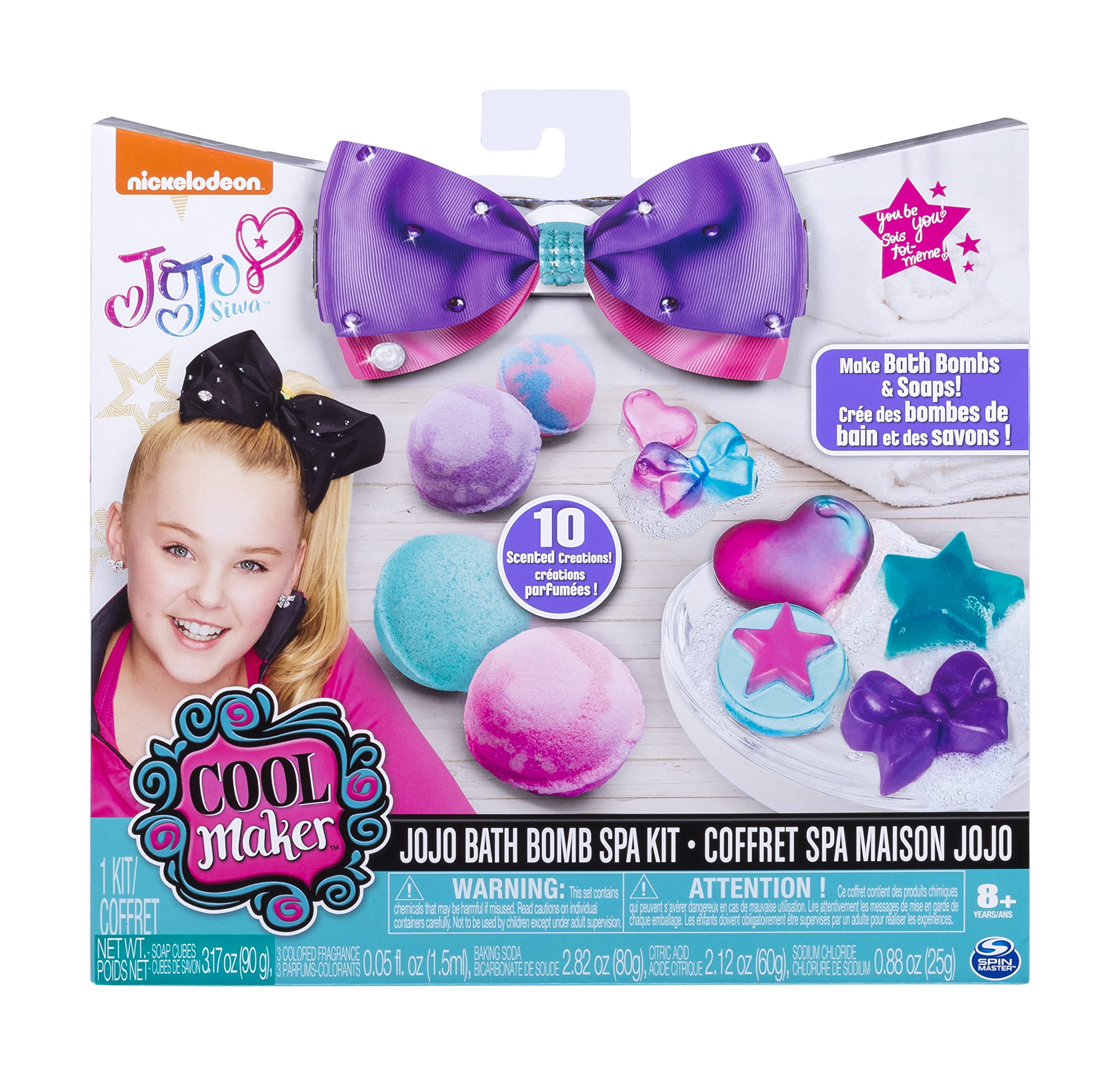 JoJo Siwa Bath Bomb and Soap Spa Kit for Kids Ages 8+ | DIY Bath & Body Gift Set with Colorful Fizzing Bombs | Fun Birthday Party, Sleepover & Self-Care Activity for Girls