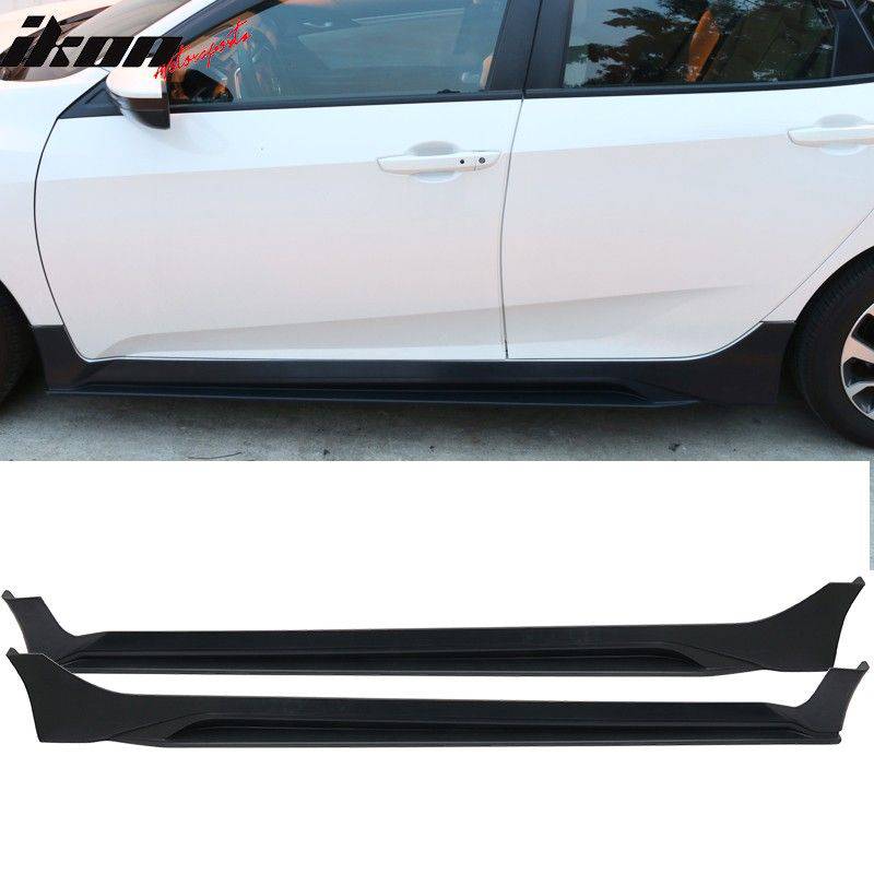 2016-2021 Honda Civic Sedan Mugen Style Side Skirts - Unpainted ABS Plastic Body Kit for Car Customization | Perfect for Street Racing & Car Shows