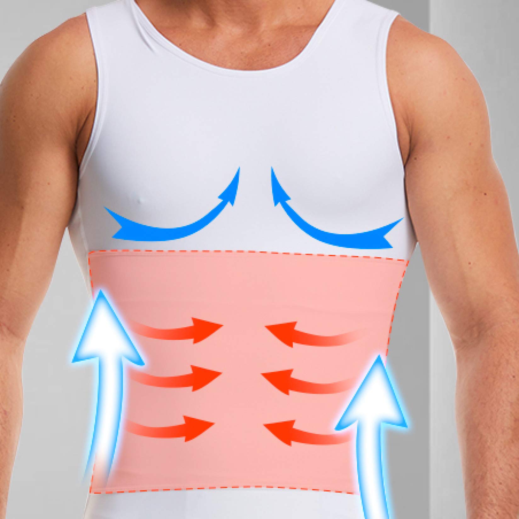 Men's Body Shaping Shapewear - Sweat Sauna Waist Trainer for Tummy Control & Abdomen Slimming - Tight Fit Compression Lingerie for Workout, Gym & Everyday Wear