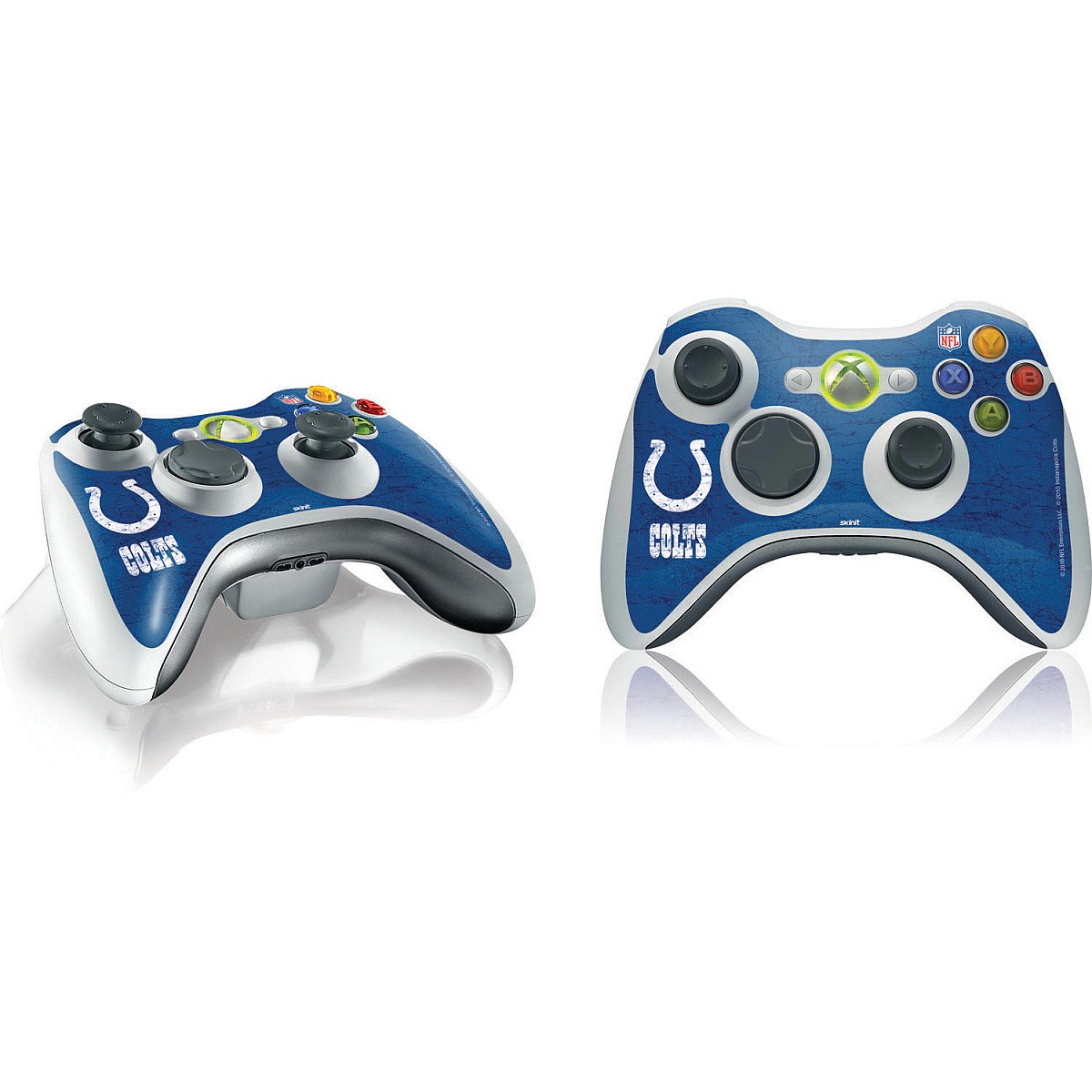 Officially Licensed NFL Indianapolis Colts Distressed Gaming Skin Decal for Xbox 360 Wireless Controller - Perfect for Gamers and Football Fans, Great for Customizing Your Controller and Showing Team Spirit