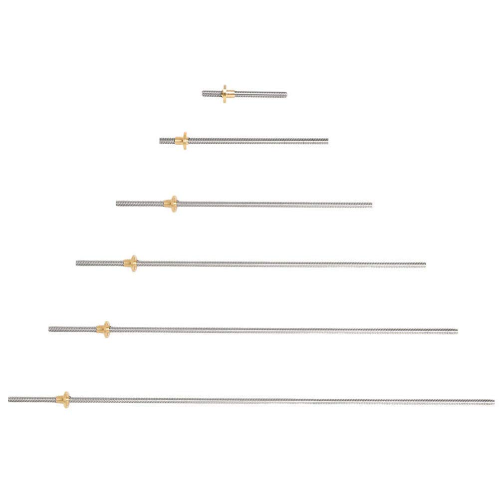 8mm Acme Threaded Rod Stainless Steel Leadscrew with T8 Nut - 400mm Precision Shaft for CNC Machines & 3D Printers | DIY Robotics, Linear Motion Systems, and Automation Projects