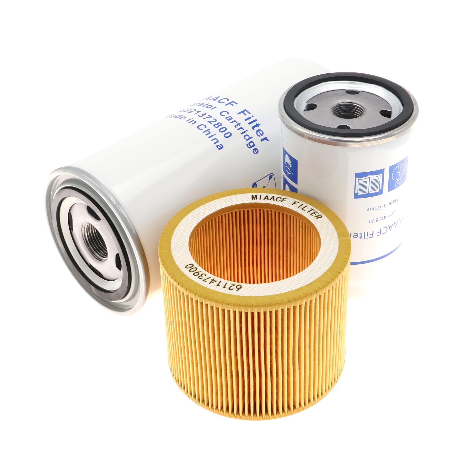 6221372800 Air/Oil Separator + 6211472500 Oil Filter + 6211473900 Air Filter Kit - Compatible with Air Compressor & Compression Equipment (Replaces 62213772850, 6211472600, 6211473950) - Perfect for Industrial, Automotive & Workshop Air Systems