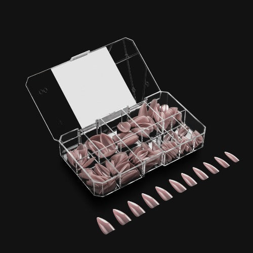 Apres Gel X Neutrals Mia Natural Nail Tips 150pc - Medium Stiletto Shape for Salon & DIY Manicures | Perfect for Weddings, Parties & Everyday Wear