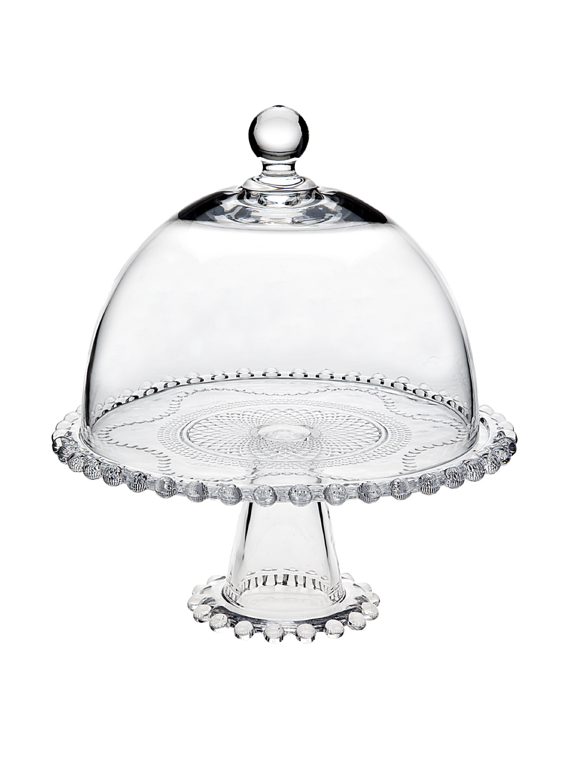 Godinger 10.5 Inch Cake Stand with Cover - Elegant Dessert Platter for Wedding, Birthday Party & Afternoon Tea - Silver Serving Tray for Cakes, Pastries & Treats