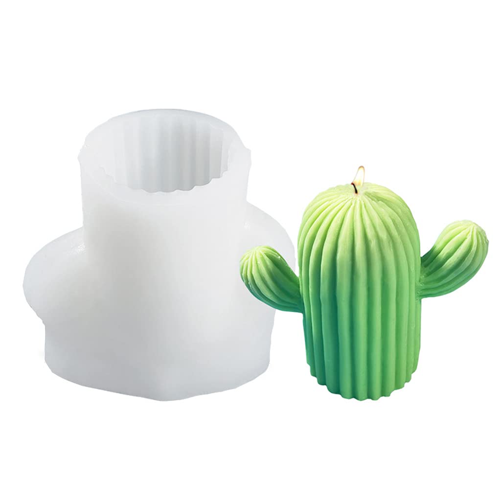 3D Cactus Epoxy Resin Mold - DIY Silicone Candle & Soap Molds for Wax, Clay, Cake Decorations - Perfect for Home Decor, Wedding Favors, and Craft Projects