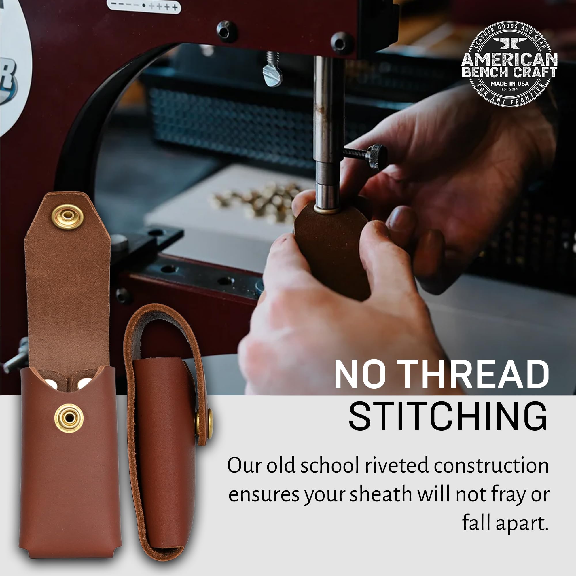 Premium Full Grain Leather Multitool Sheath for Leatherman Surge, Super Tool 300 & CORE - Heavy Duty Belt Holster with Solid Brass Rivets - Durable Brown Leather Tool Holder for Men - Perfect for Camping, Hiking & Outdoor Adventures