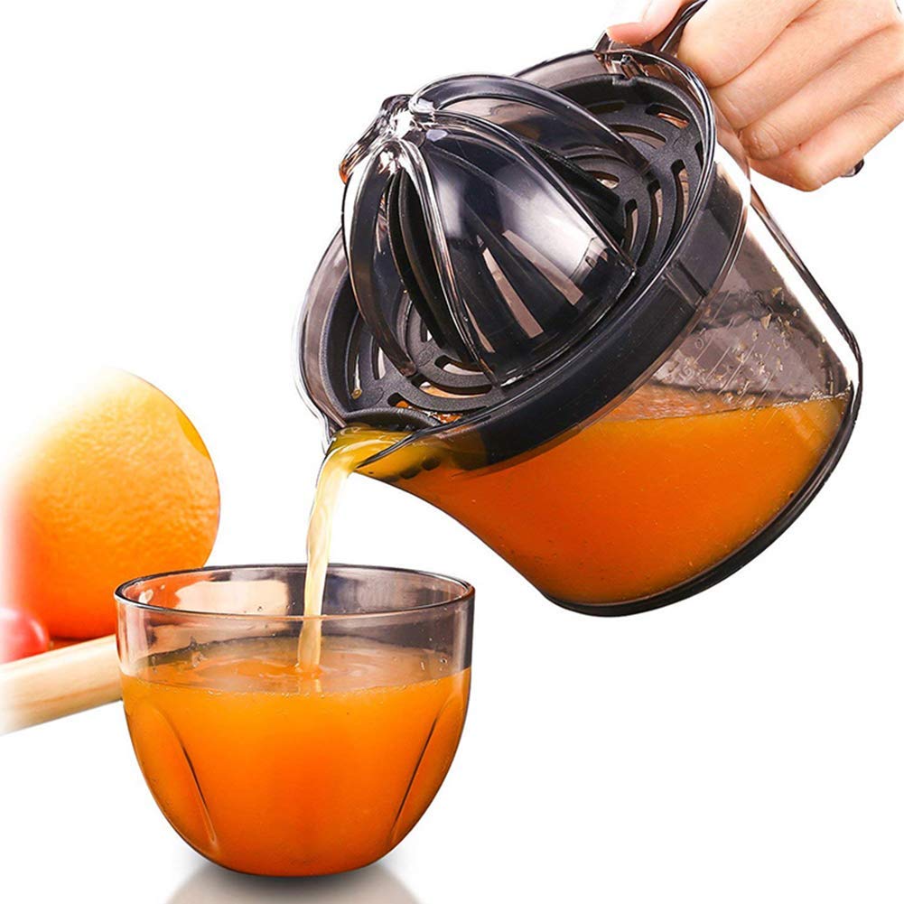 Premium Manual Citrus Juicer - Anti-Slip Hand Press for Lemon, Orange, Lime & Watermelon | Portable Fruit Squeezer with Rotating Reamer & Transparent Design | Perfect for Cocktails, Fresh Juice & Healthy Cooking