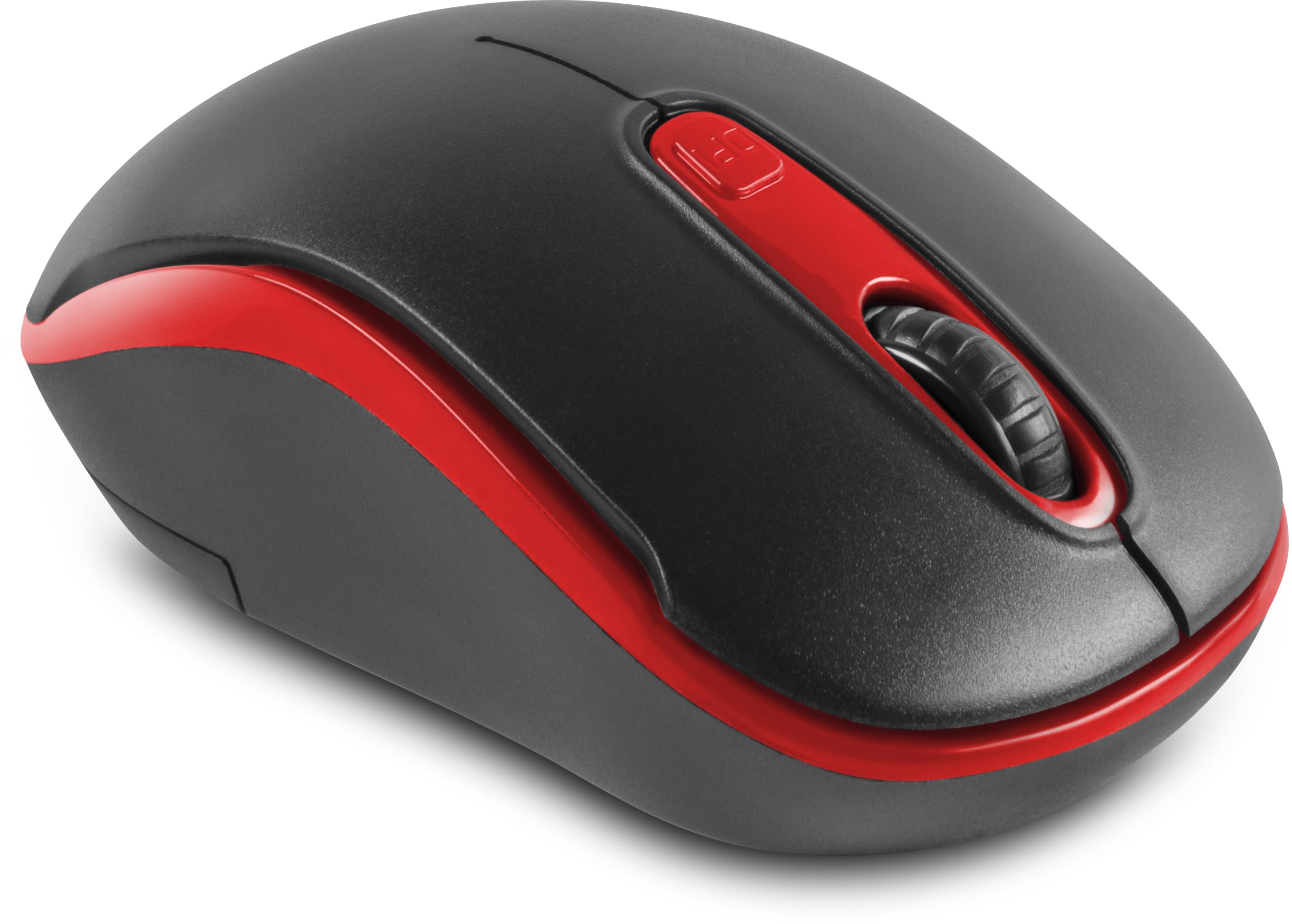 Speedlink CEPTICA Wireless USB Mouse - 1600 DPI, Ergonomic Design, Plug & Play, for Laptop & PC - Black/Red - Perfect for Office, Gaming & Travel Use