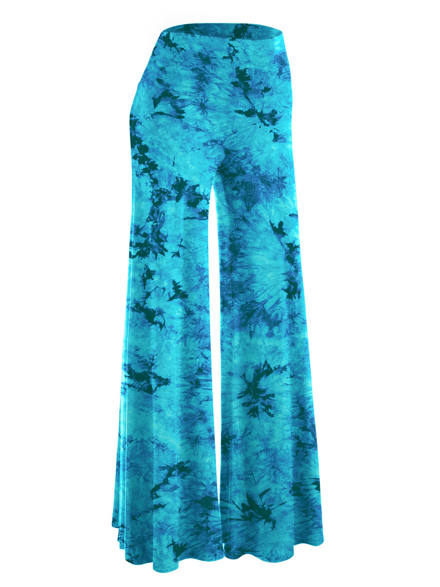 Trendy Women's Tie Dye Palazzo Pants - Comfortable Flowy Wide Leg Yoga Pants for Summer, Beach, Lounge & Boho Fashion