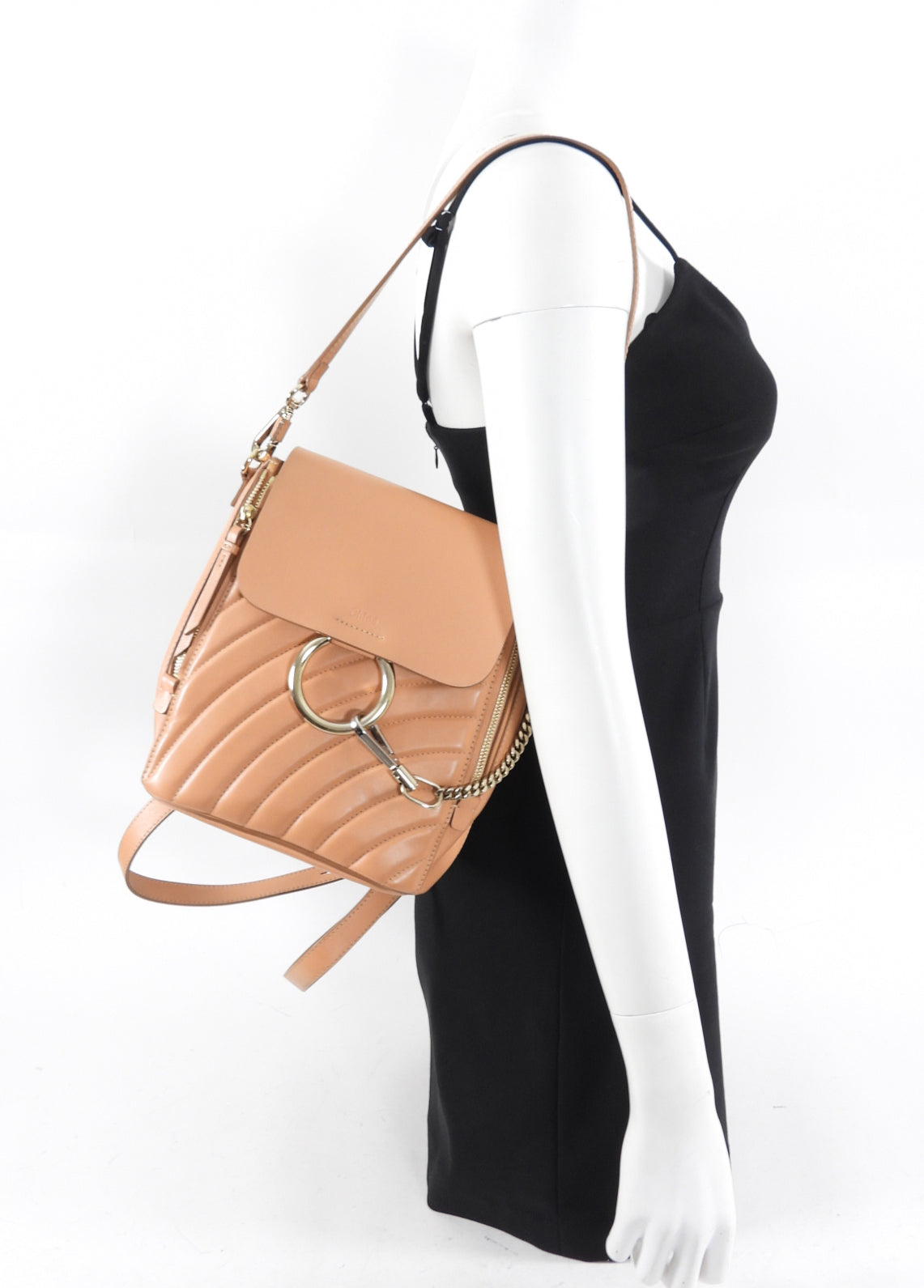 Chloe Quilted Leather Faye Backpack - Luxury Designer Handbag for Women, Stylish Shoulder Bag with Gold-Tone Hardware | Perfect for Work, Travel & Everyday Use