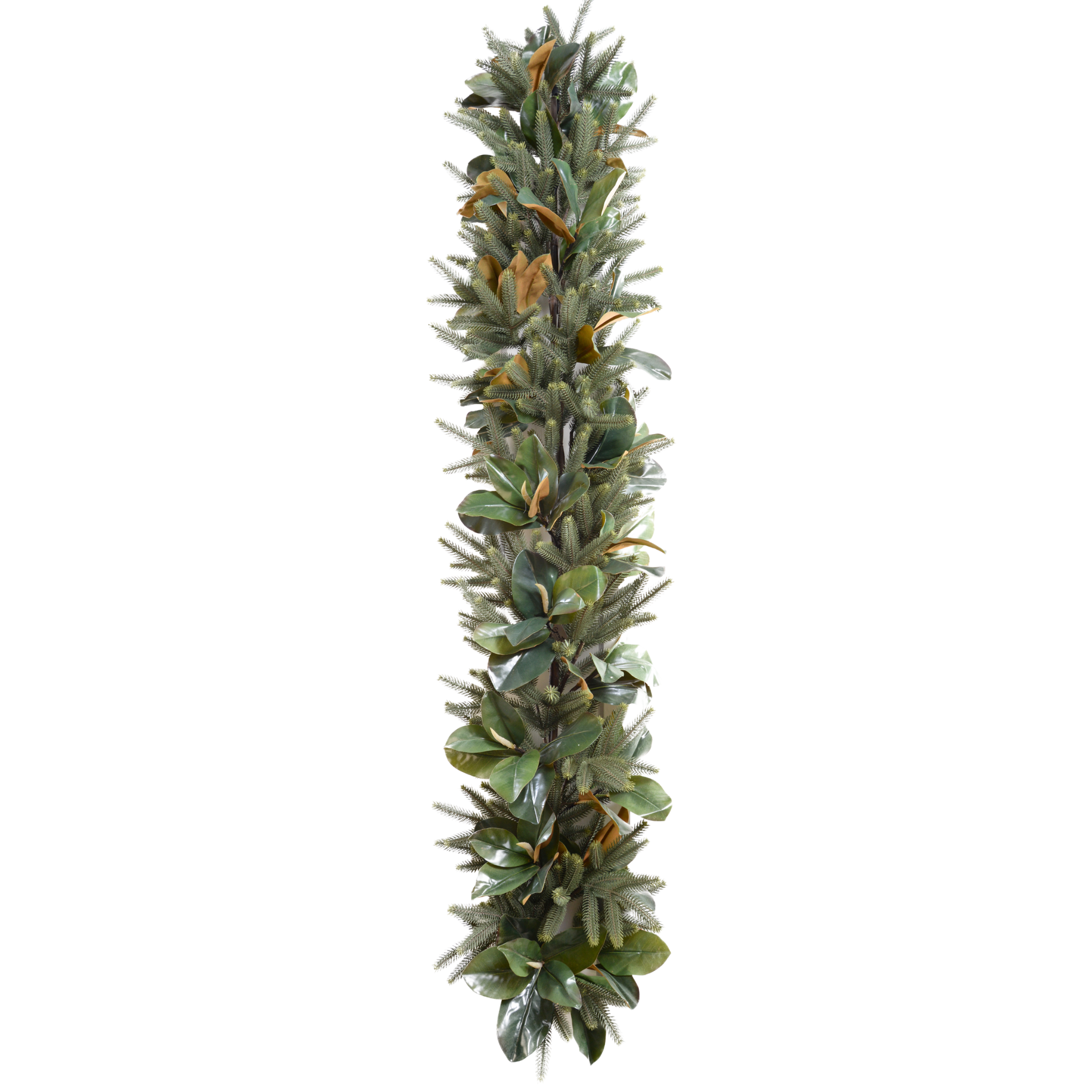 6' Artificial Magnolia & Fir Garland for Christmas Decor - Holiday Wreath, Mantel, Staircase & Fireplace Decoration