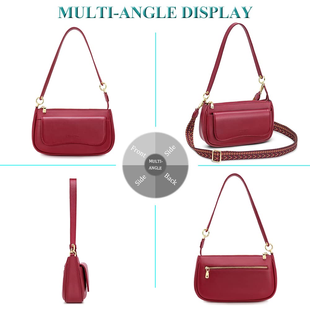 Peacocktion Vegan Leather Crossbody Bag for Women - Casual & Travel Use
