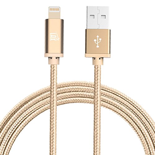 MFi Certified iPhone Charger Lightning Cable - Durable Braided USB Cord for iPhone 14/13/12/11/XS/XR/X/8/7, iPad & iPod | Fast Charging & Data Sync | Home, Office & Travel Use