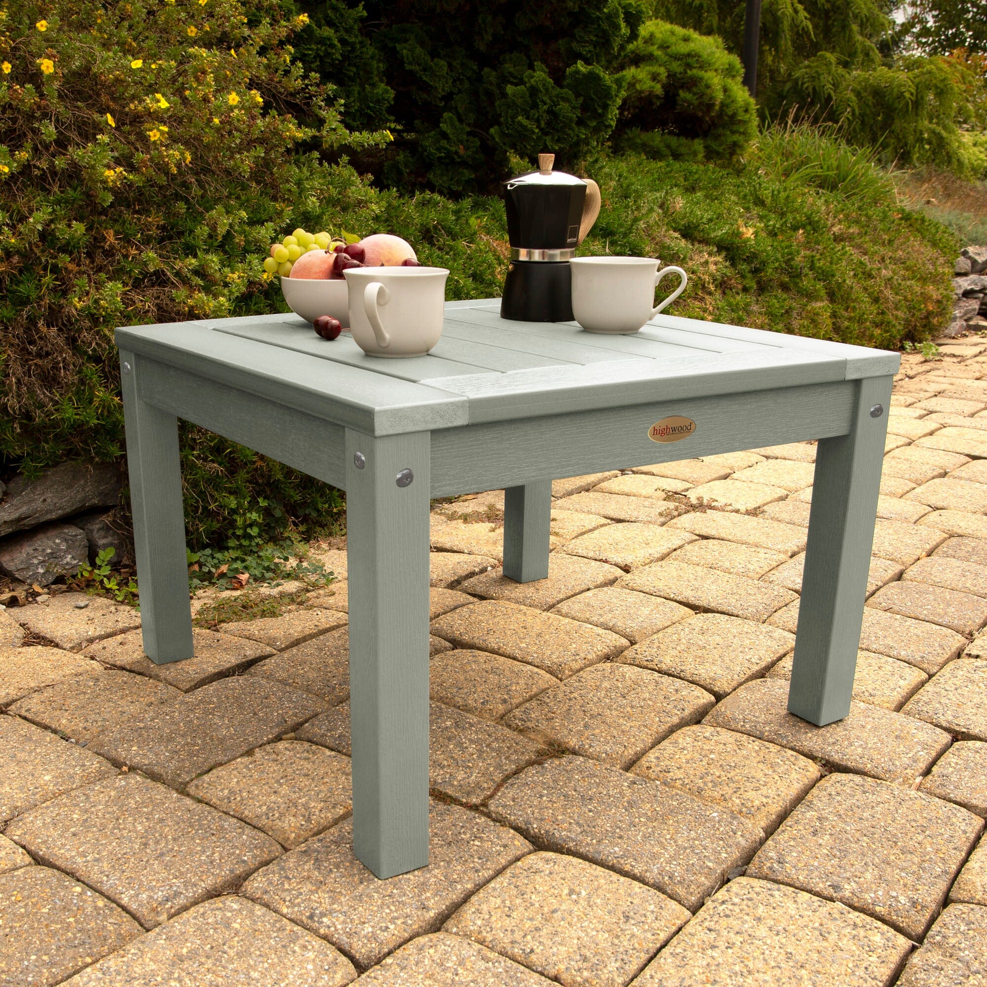 Refurbished Adirondack Side Table - Solid Wood Outdoor Patio Furniture for Garden, Deck, Porch & Poolside Use