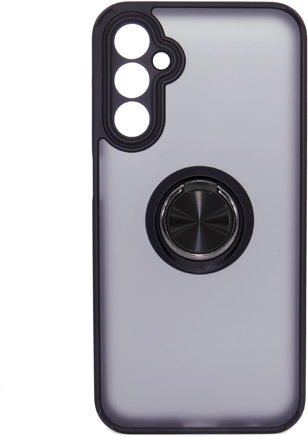 Samsung Galaxy A15 / A25 4G/5G Shockproof Silicone Phone Case with Ring Stand - Black & Blue Black - Perfect for Daily Use, Travel, and Hands-Free Viewing