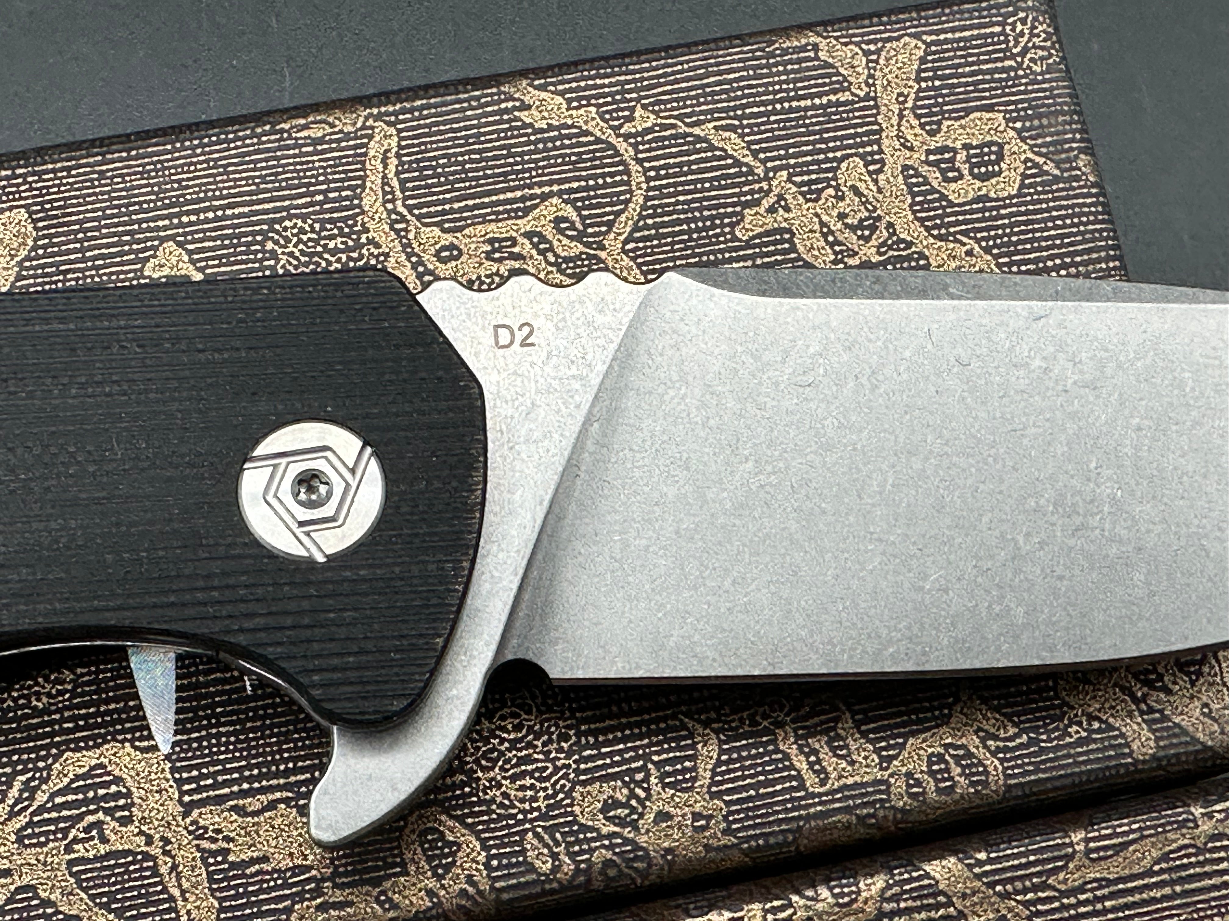CH 3504 BLK & CH Toucans Black G10 Folding Pocket Knife - EDC, Outdoor Camping, Hiking Survival Tool