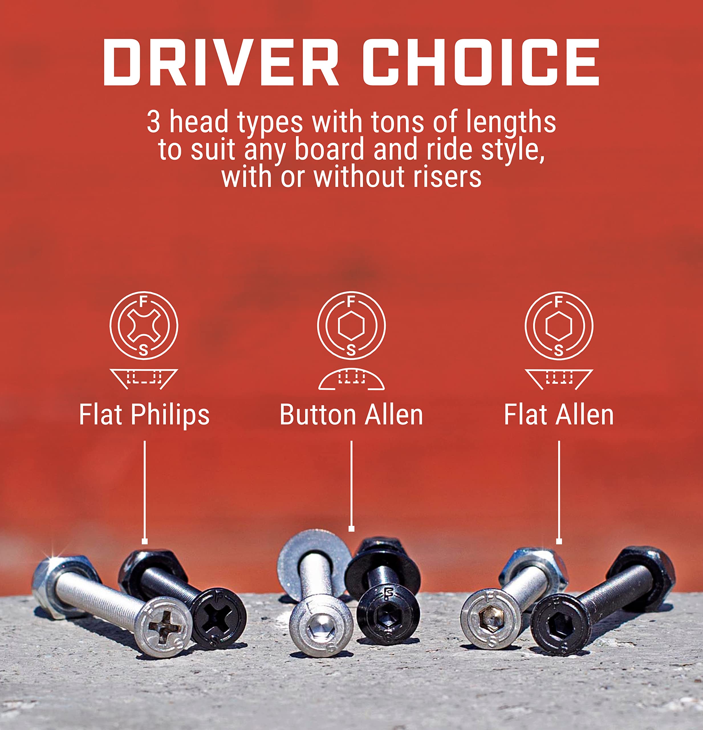 Fireball Dragon Skateboard Hardware Kit - Black Stainless Steel Mounting Screws & Nuts Set for Longboard, Cruiser & Skateboard Trucks | Ultra Durable Truck Bolts for Smooth Riding | Perfect for Street Skating, Commuting & Tricks
