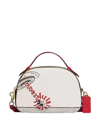 Coach Disney Mickey Mouse X Keith Haring Serena Satchel Crossbody Bag - Stylish Designer Handbag for Women, Perfect for Work, Travel & Everyday Use