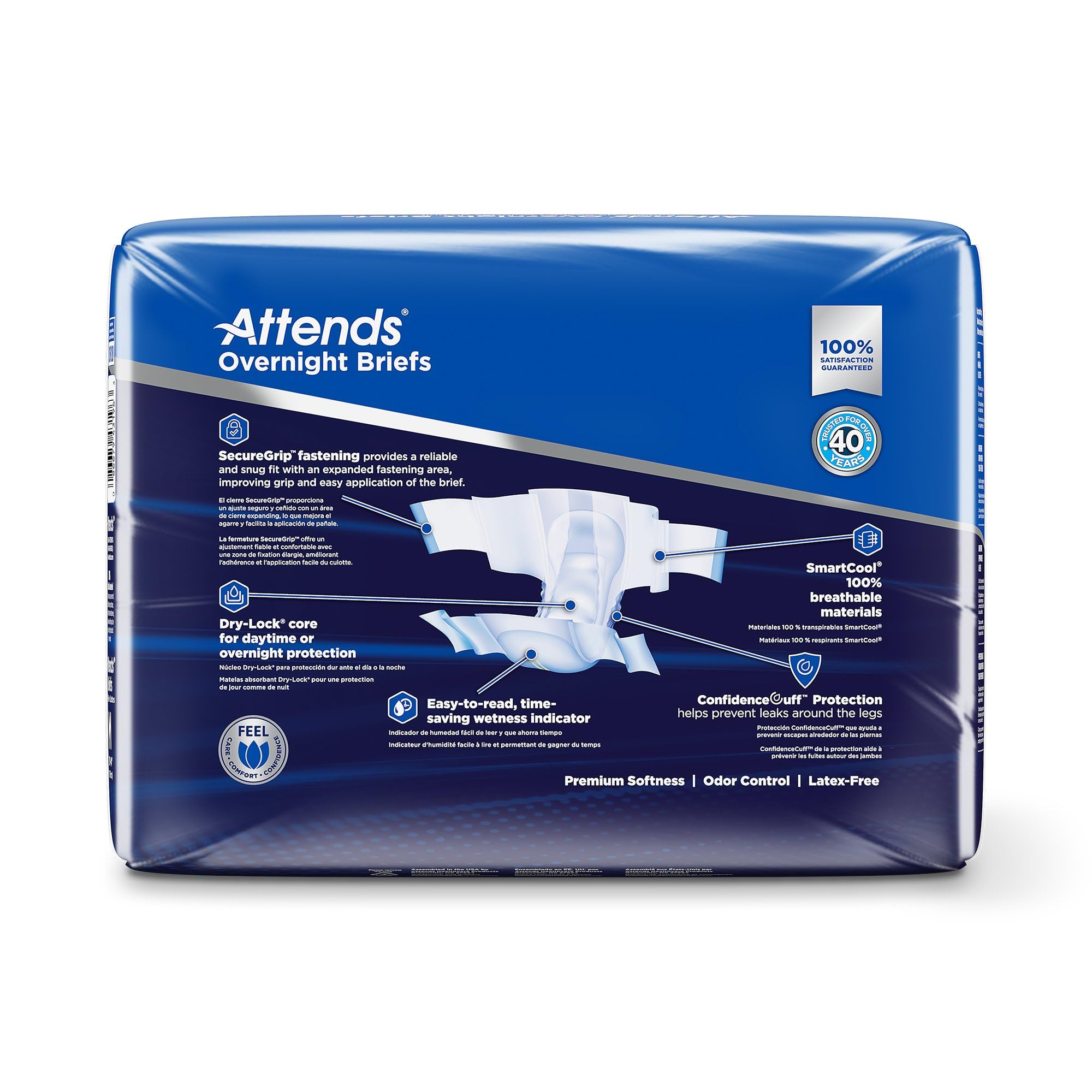 Attends Overnight Disposable Briefs for Adults - Medium (32