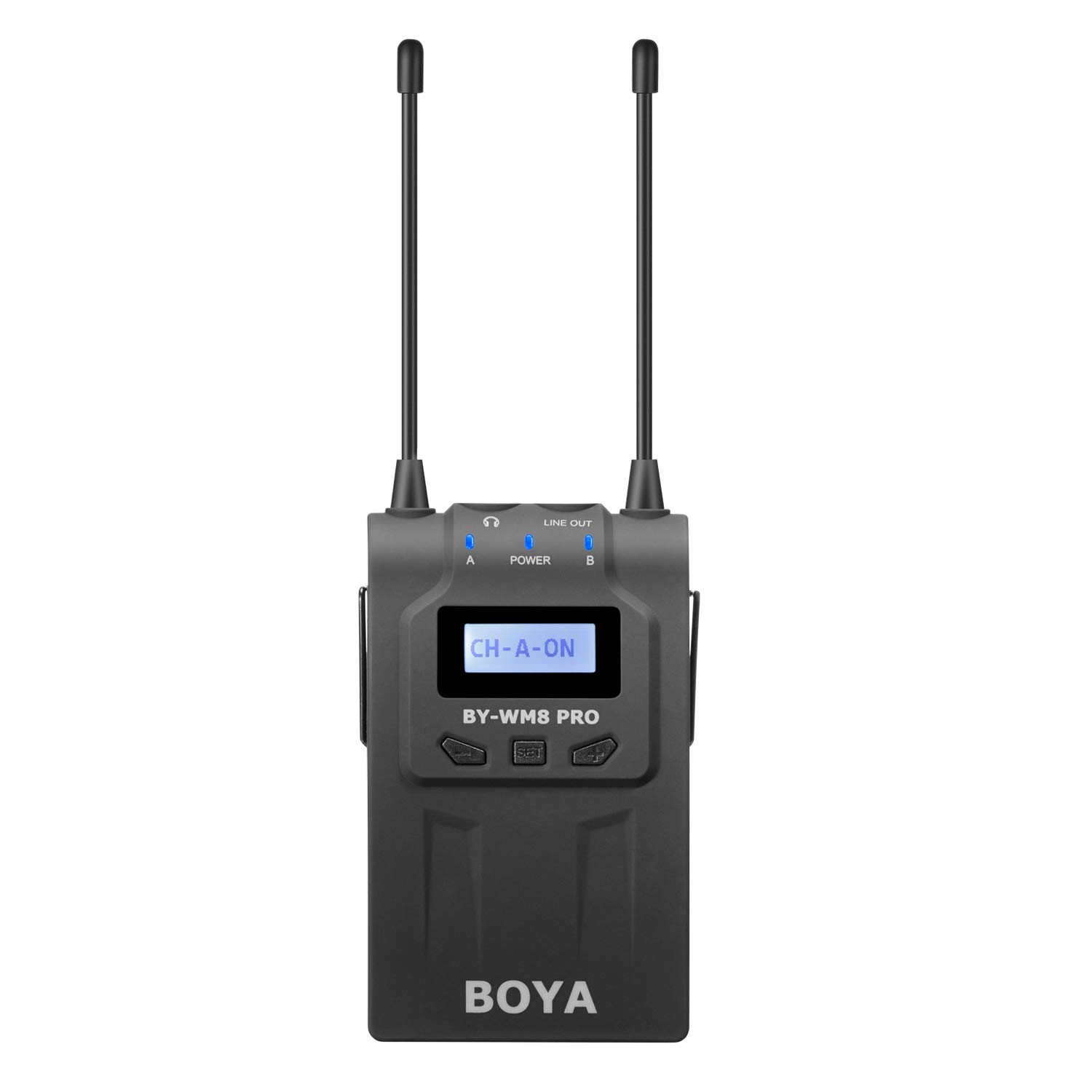 BOYA RX8 Pro Dual-Channel Wireless Lavalier Mic Receiver with 3.5mm Output & Camera Shoe Mount - Compatible with by-WM8 PRO System - Perfect for Vlogging, Interviews, and Live Streaming