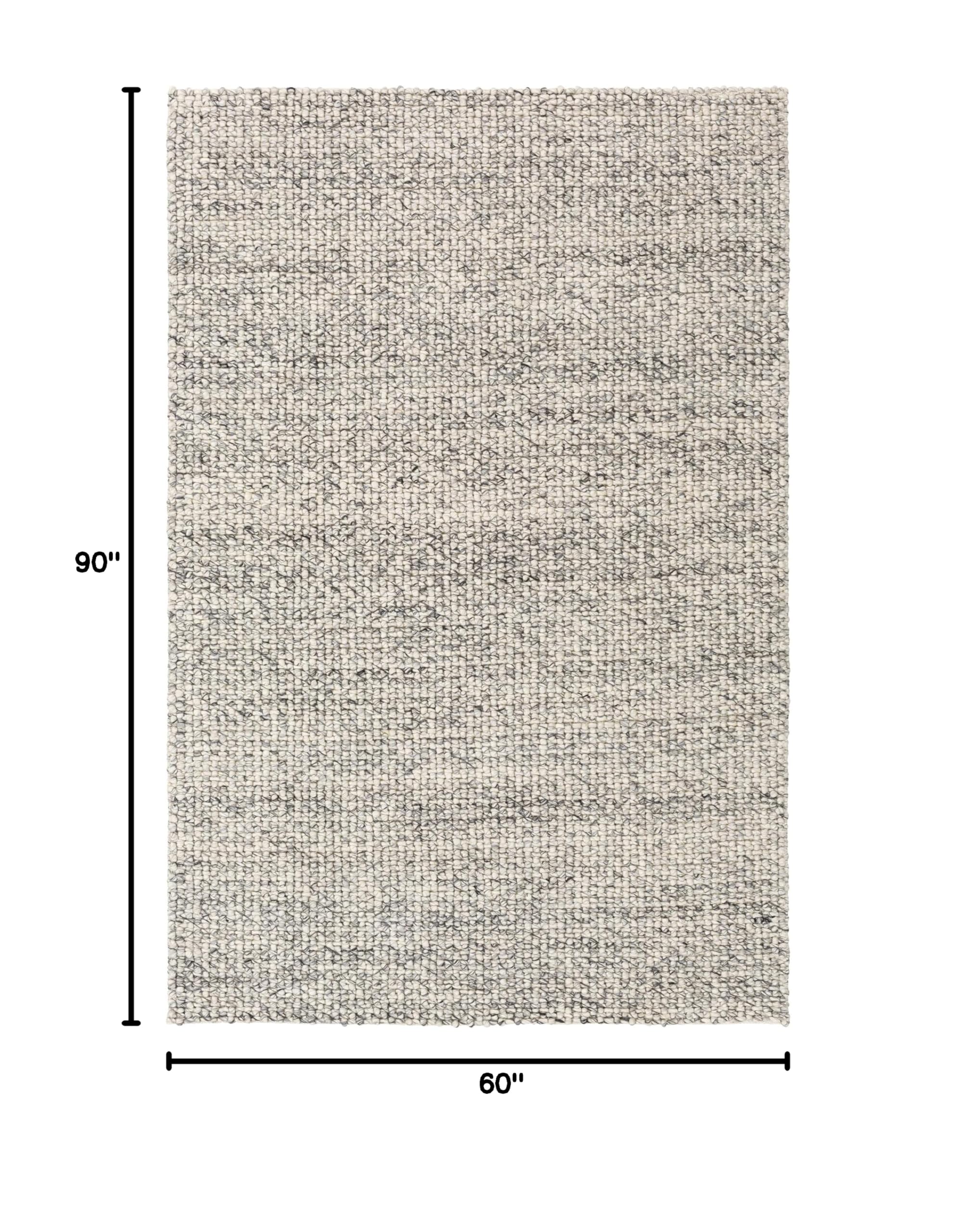 Mark&Day 5x7 Keynsham Modern Charcoal Area Rug - Soft Grey Ivory Carpet for Living Room, Bedroom, Kitchen - Non-Slip Floor Mat (5' x 7'6