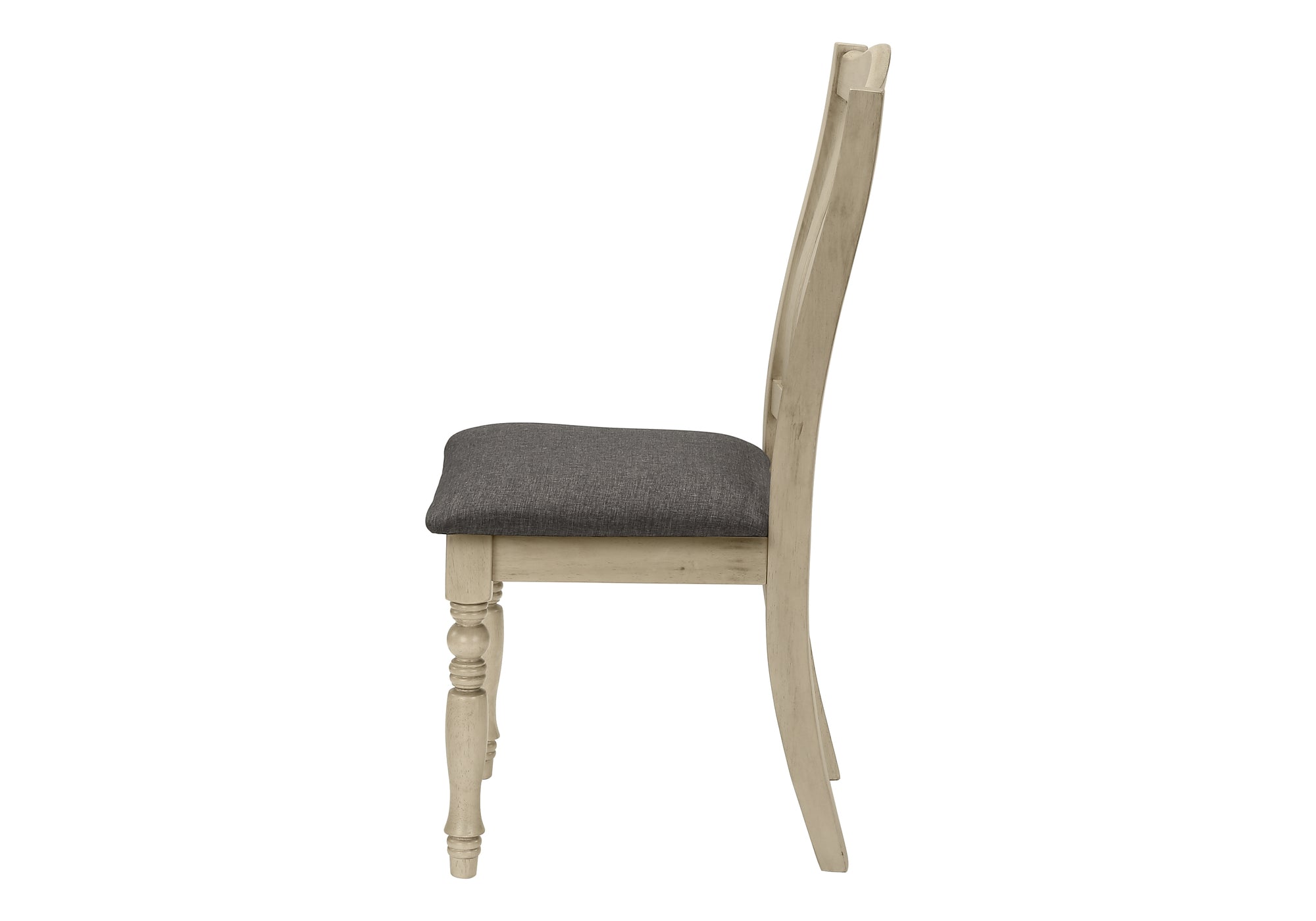 Antique Grey Upholstered Dining Chairs Set of 2 - 39