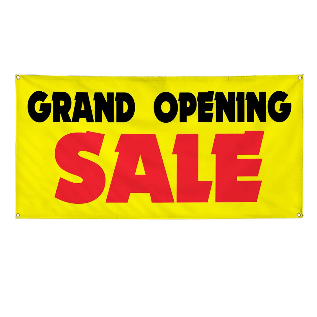 Vinyl Banner - Multiple Sizes (60x144 Inches) | Grand Opening Sale, Business & Outdoor Sign | Weatherproof, Industrial Yard Sign with 10 Grommets | Perfect for Store Promotions, Events & Construction Sites