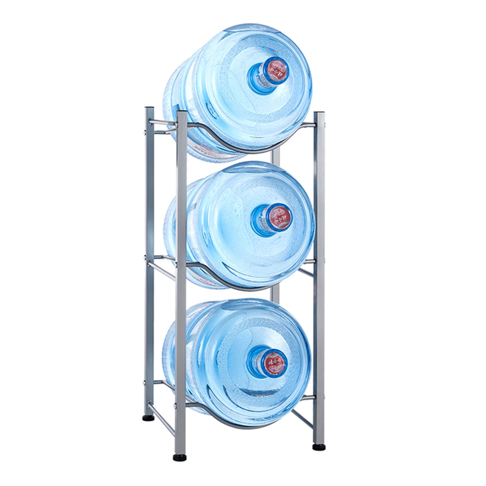 Valcatch 3-Tier Stainless Steel Water Cooler Jug Rack - Heavy Duty Space Saving Organizer for 5 Gallon Bottles | Perfect for Home, Office & Kitchen Storage Organization