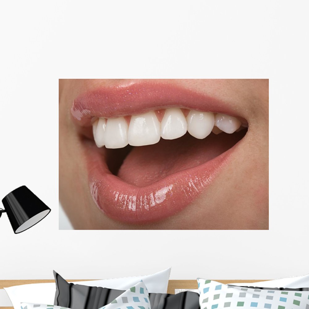 Wallmonkeys WM325100 Teeth Peel and Stick Wall Decals - 36