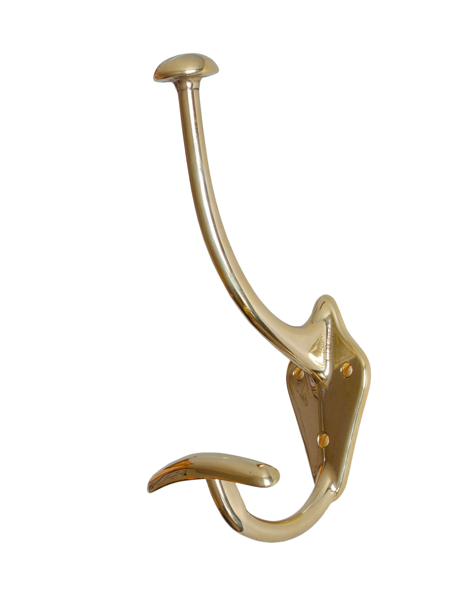 Hatt & Rockkrok Saltsjöbaden Brass Hook - Premium Wall Hooks for Coats, Hats & Bags in Living Room, Entryway & Bedroom