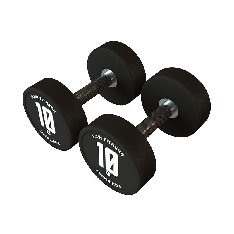 10KG Dumbbell Set - Round Rubber Coated Hand Weights for Home Gym & Strength Training - Perfect for Fitness, Bodybuilding, and Workout Routines