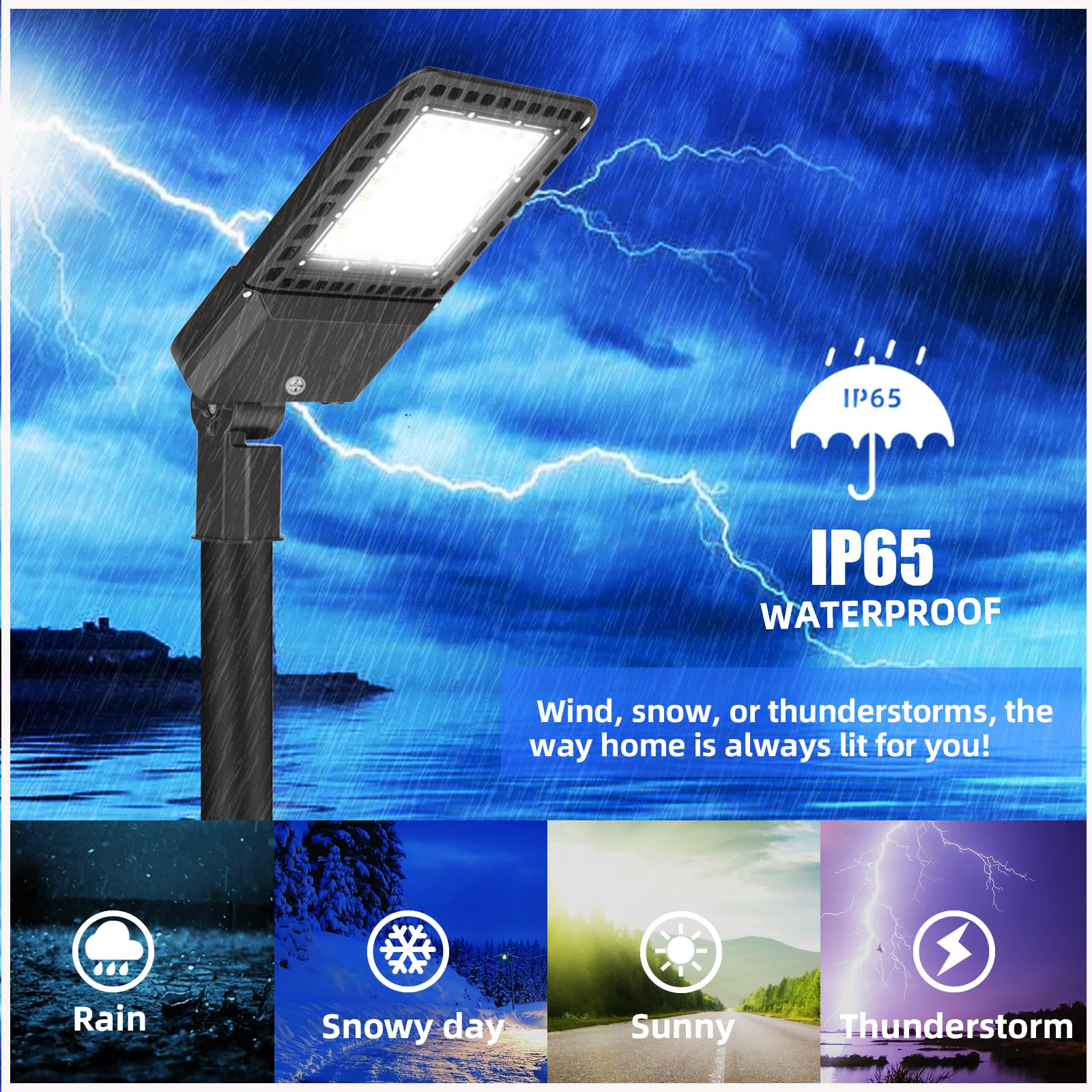 200W LED Parking Lot Lights Outdoor - 28000LM 5000K Shoebox Pole Lights with Dusk to Dawn Photocell, IP65 Waterproof Commercial Street Light with Adjustable Slip Fitter - ETL Certified for Yards, Courts & Parking Areas