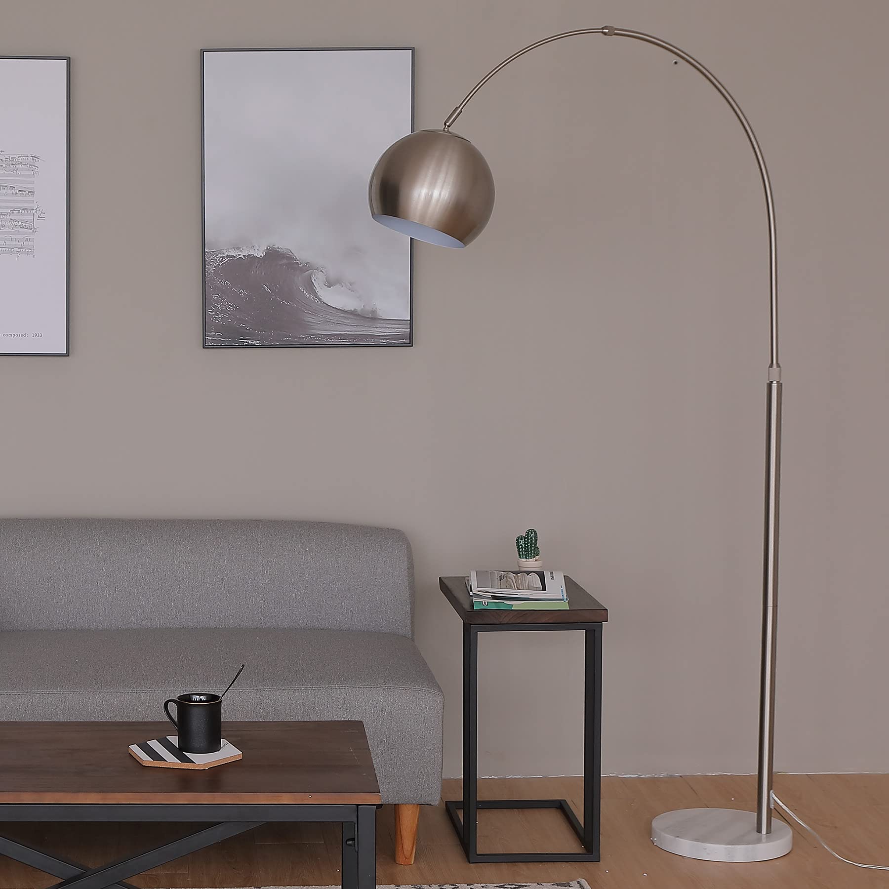 Vonluce Modern Arc Floor Lamp with LED Bulb - 69