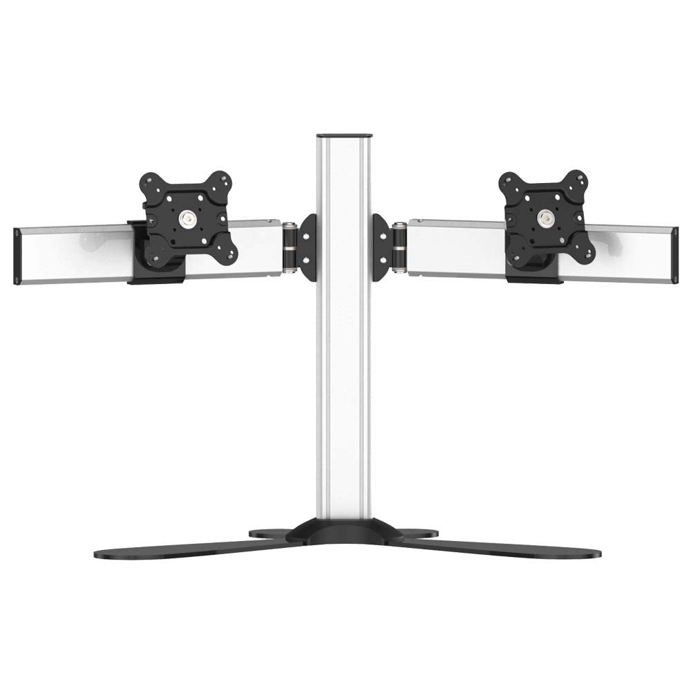 Cotytech BL-PF121 Dual Monitor Stand - Low Profile Side by Side Mount for Home & Office Workstations - Perfect for Multi-Tasking, Gaming, and Productivity Setup