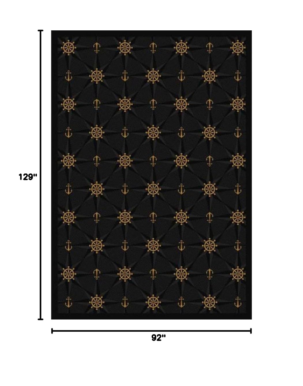 Joy Carpets Kaleidoscope Mariner's Tale Whimsical Area Rugs in Onyx - Soft Non-Slip Kids & Nursery Rug for Playroom, Bedroom, and Living Room Decor