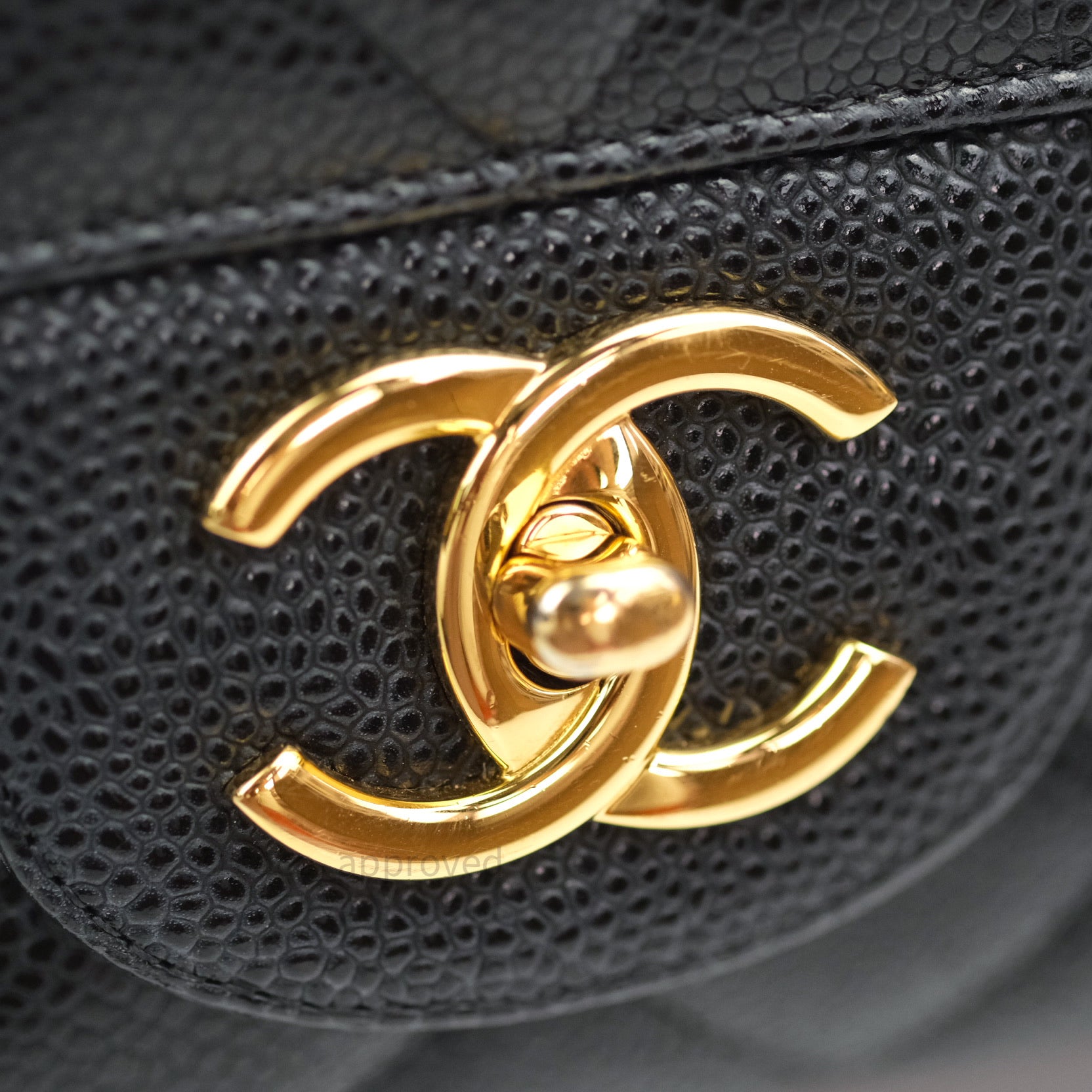 Chanel Classic Double Flap Maxi Bag in Black Caviar Leather with Gold Hardware - Luxury Handbag for Women, Perfect for Evening Events & Special Occasions