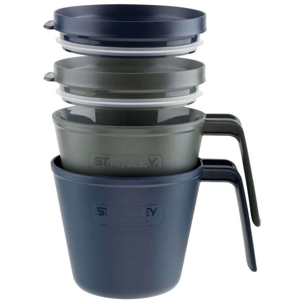 Stanley Adventure Nesting Mug & Bowl 0.47L (16oz) - Insulated Stainless Steel Camping Cookware Set for Hiking, Backpacking & Outdoor Adventures