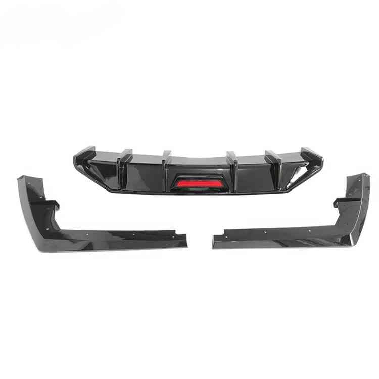 2021-2024 Hyundai Elantra 4DR Rear Bumper Diffuser - Glossy Black PP Material - Perfect for Car Customization & Street Racing Style Enhancement