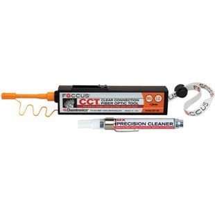 Chemtronics CCT-125KIT FOCCUS CCT Clear Connection Cleaning Kit - 1.25mm MU & LC Connector Cleaner for Fiber Optic Cables | Perfect for Data Centers, Telecom Networks & Home Office Setups