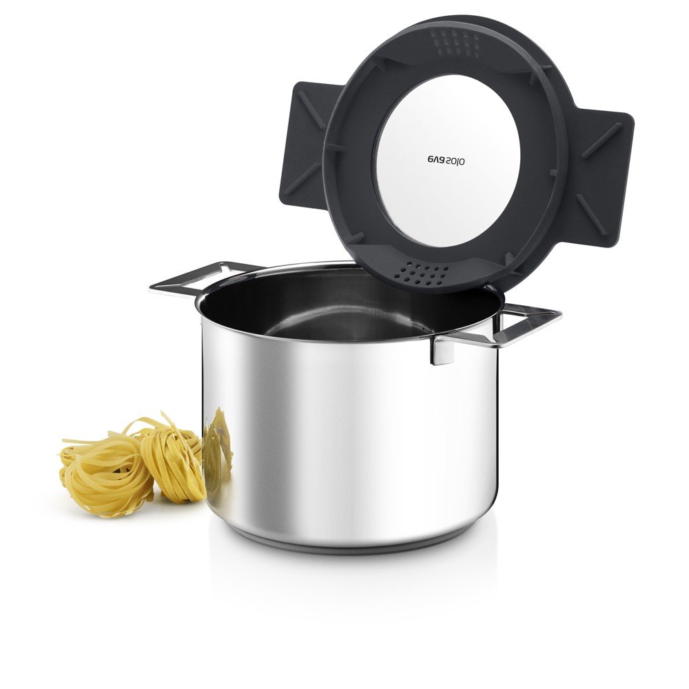 EVA SOLO Gravity Cookware - 4.0L Stainless Steel Cooking Pot with Grey Multifunctional Lid | Durable Kitchen Pot for Boiling, Stewing & Slow Cooking | Perfect for Home Chefs & Professional Kitchens