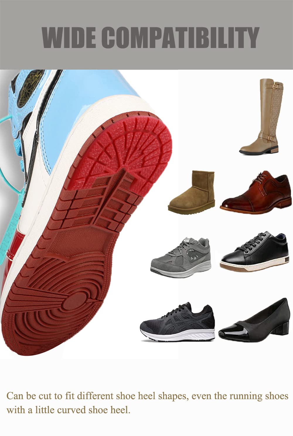 Non-Slip Self-Adhesive Shoe Heel Repair Plates - Upgraded Strong Sole Protector for Sneakers (Men & Women) | Perfect for Running, Work Shoes & Daily Wear