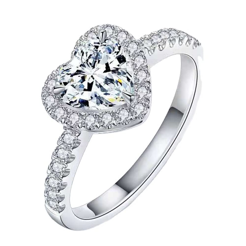 1.33 Carat Moissanite Heart Engagement Ring for Women - 10K 14K 18K Gold Wedding & Anniversary Band - Romantic Proposal Gift for Her, Valentine's Day & Special Occasions