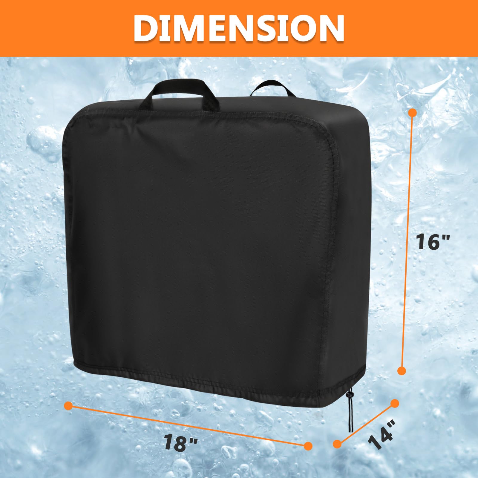 Waterproof & Dustproof Ice Maker Cover for Portable Countertop Ice Machine - 18